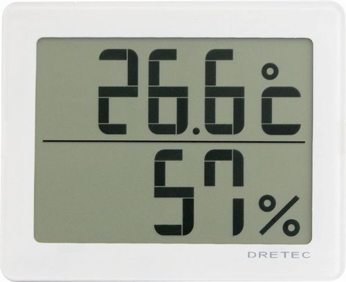 【2000円以上送料無料】ドリテック デジタル温湿度計「アクリア」 ホワイト O-226WT