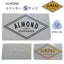 Almond Surfboards & Design アーモンドサーフボードデザイン ステッカー Sサイズ STICKER シール カッティングシート 防水ステッカー 品番 AMSK-002 日本正規品