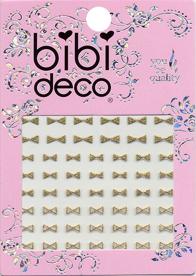 ビビデコ bibi decoネイルシール ラブリーリボン ゴールド bi-157G【貼るだけ ネイルシール ネイルアート シール ネイルアート用品 デコネイルシール デコネイル リボン】