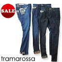 【定価46,200円(税込)】tramarossa トラマロッサ 驚くほどの履き心地!トラマロッサ史上最高のスーパーストレッチデニム!裏地デザインで魅せるストレッチデニムパンツ!≪24.7≫ 10071256S インディゴ レオナルド スリムストレート メンズ