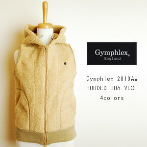 【新入荷2010AW】人気のジムフレックスのボアフリースベスト!Gymphlex ジムフレックス フードつきボアフリース ベスト #J-0855PL【送料無料】