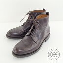 【Jalan Sriwijayaジャラン スリウァヤ】 98365 1663 Uチップ BOOTS ダイナイトソール タンカーブーツ6.5 シューズ レザー メンズ 【中古】