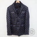 【PAOLO PECORAパオロ ペコラ】レザーエルボーパッチ付 中綿入りレイヤードキルトジャケット48 メンズ 【中古】