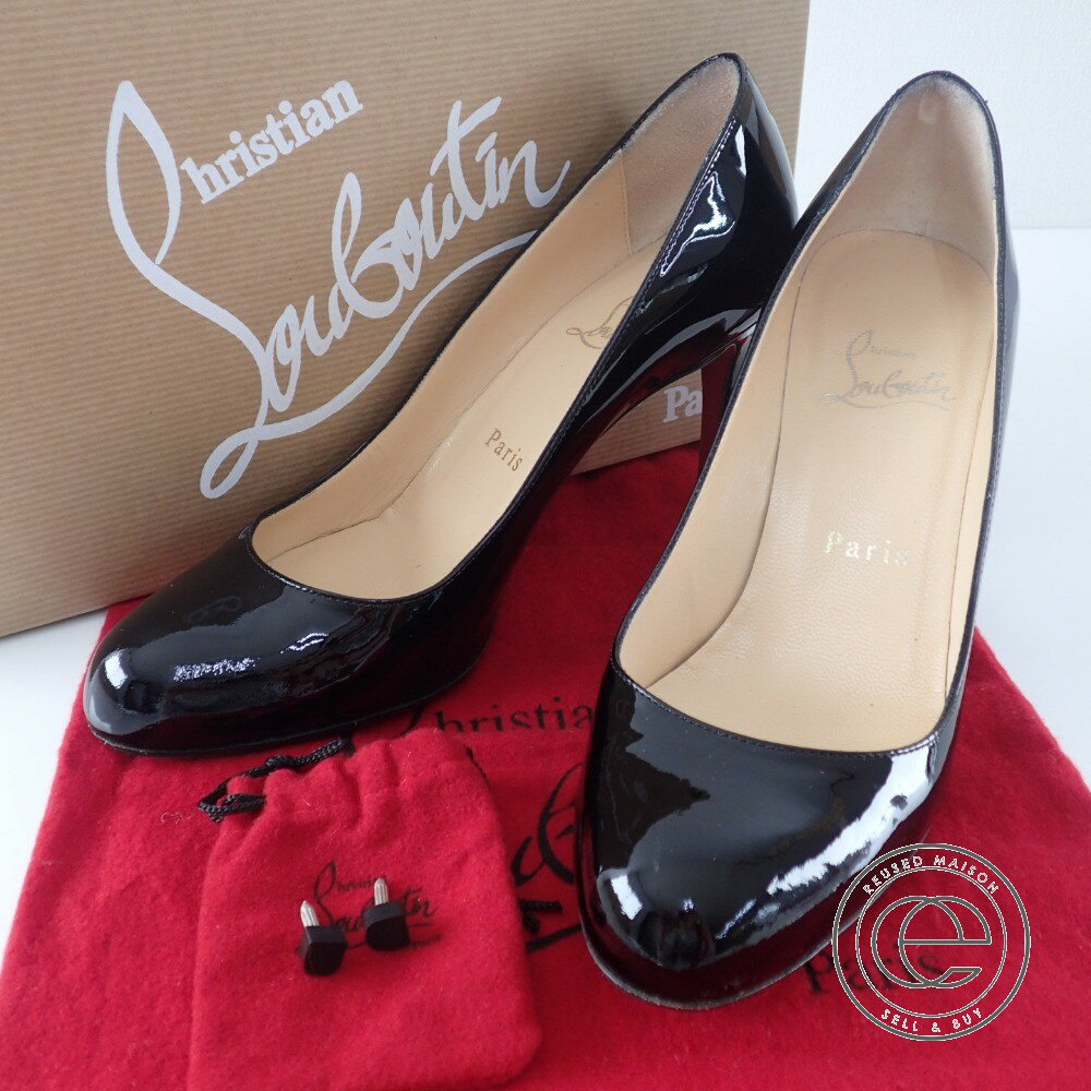 Christian Louboutin クリスチャンルブタン Simple Pump 85 オンライン Patent Calf シンプルパンプス 35 1 2 パテントレザー ブランドリサイクル エコスタイル