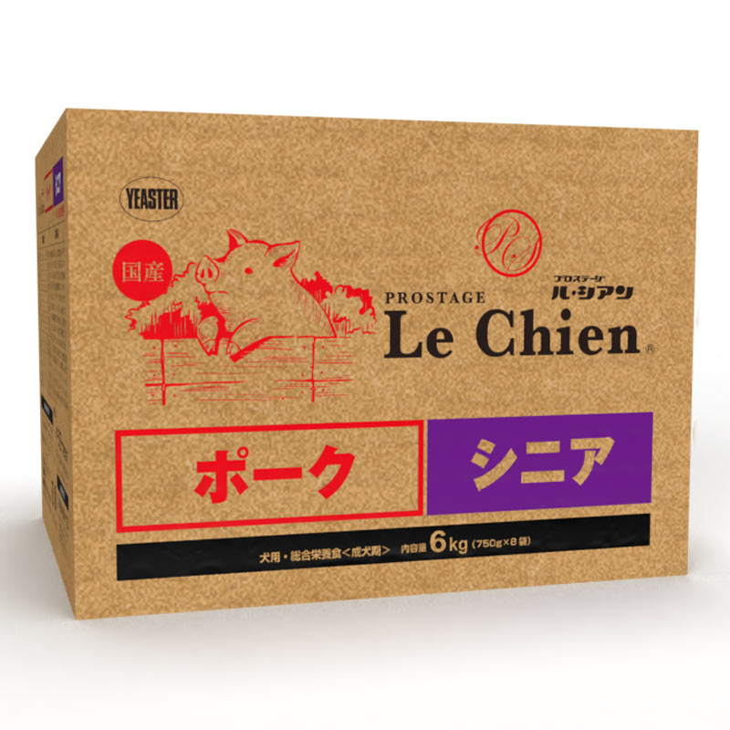 イースター　犬ドライ　プロステージ　ル・シアン　ポーク　シニア　7歳からの高齢犬　6kg（750g×8袋）7歳からの高齢犬　国産　アレルギー対応　<strong>ルシアン</strong>　<strong>ドッグフード</strong>　全犬種　小粒