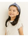 DOORS ギンガムヘアバンド(KIDS) アーバンリサーチドアーズ ファッショングッズ キッズ用品 ベージュ ネイビー
