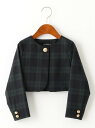 【SALE/80%OFF】UNITED ARROWS green label relaxing TWブラックウォッチボレロ ユナイテッドアローズ アウトレット コート/ジャケット ノーカラージャケット グリーン【RBA_E】
