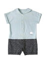 10mois 10mois/(K)セーラーショートオール_ブルー ディモワ マタニティー/ベビー ロンパース/カバーオール ブルー【送料無料】