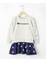 HusHusH(Kids) 【160cmまで】Champion 裏毛ドッキングワンピース ハッシュアッシュ
