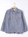 【SALE/30%OFF】UNITED ARROWS green label relaxing ◆<GROOVY COLORS(グルービーカラーズ)>TJ ストライプ シャツジャケット 130cm-140cm ユナイテッドアローズ グリーンレーベルリラクシング コート/ジャケット ブルゾン ネイビー【RBA_E】【送料無料】