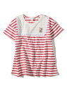 【SALE/30%OFF】フリルパネルネックTシャツ サンカンシオン カットソー【RBA_S】【RBA_E】