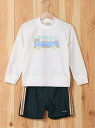 【SALE/30%OFF】petit main 車柄セットアップ水着 ナルミヤオンライン カットソー キッズカットソー ホワイト イエロー【RBA_E】