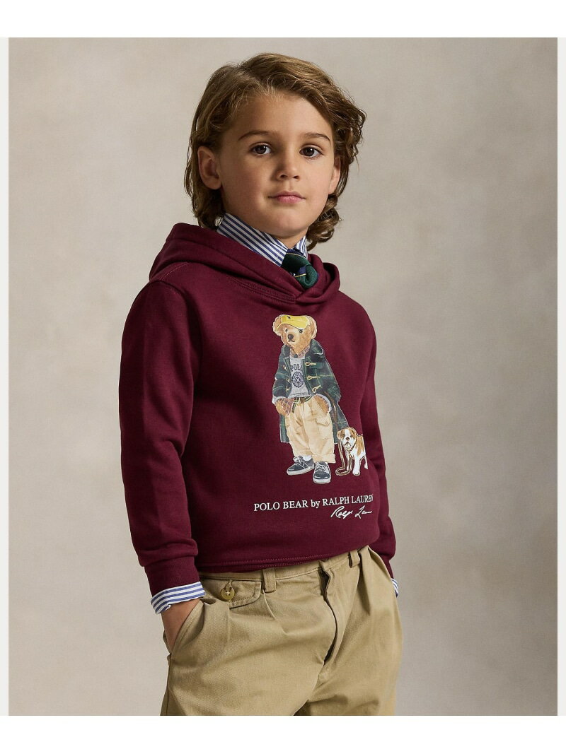 POLO RALPH LAUREN (ボーイズ 2才~7才)Polo ベア フリース フーディ ラルフローレン トップス パーカー・フーディー レッド【送料無料】