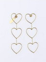 Honey Salon by foppish トリプルハートピアス ハニーサロン バイ フォピッシュ アクセサリー ピアス ゴールド ピンク ブラック【送料無料】