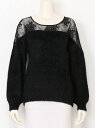 【SALE/50%OFF】LIP SERVICE レース切替フェザーニット リップサービス ニット【RBA_S】【RBA_E】