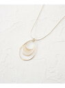 SHOO・LA・RUE ドロップモチーフチェーンネックレス シューラルー アクセサリー ネックレス ベージュ ピンク ブルー