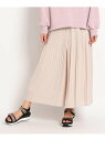 【SALE/25%OFF】grove 人気アイテム再入荷!【S-LL】シフォンプリーツスカート風ロングパンツ グローブ パンツ/ジーンズ クロップド/半端丈パンツ ベージュ ブルー ホワイト ブラック