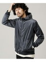 【SALE/40%OFF】nano・universe ベルベットZIPパーカー ナノユニバース その他 その他 グレー ベージュ ブラウン ネイビー【送料無料】