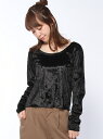 【SALE/75%OFF】JUNIOR SWEET 【WEGO】【JUNIOR SWEET】(L)クラッシュベロアピチT ウィゴー カットソー【RBA_S】【RBA_E】