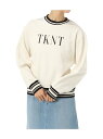 【SALE/69%OFF】AZUL by moussy TOKYO NATIONロゴスウェットプルオーバー アズールバイマウジー カットソー【RBA_S】【RBA_E】