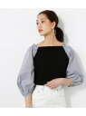 【SALE/70%OFF】AZUL by moussy コンビオフショルプルオーバー アズールバイマウジー カットソー【RBA_S】【RBA_E】