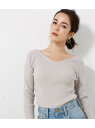 【SALE/70%OFF】AZUL by moussy 両VリブKNIT プルオーバー アズールバイマウジー ニット【RBA_S】【RBA_E】