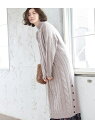 ROPE' PICNIC 【WEB限定カラー3色】ケーブル編みニットワンピース ロペピクニック ワンピース【先行予約】*【送料無料】