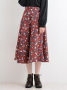 【SALE/10%OFF】MAJESTIC LEGON コーデュロイ花柄スカート マジェスティックレゴン スカート【RBA_S】【RBA_E】【送料無料】