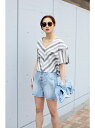 【SALE/75%OFF】AZUL by moussy 《WEB限定プレセール》CL マルチストライプTブラウス アズールバイマウジー カットソー【RBA_S】【RBA_E】
