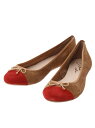 【SALE/71%OFF】precieux jouet 【mio notis】バイカラースエードバレエ プレシュウ ジュエ シューズ シューズその他 イエロー レッド