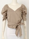 【SALE/50%OFF】ボリュームスリーブカシュクールTOPS リップサービス シャツ/ブラウス【RBA_S】【RBA_E】