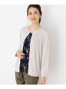 grove 【洗える】フラワーノースリ+UVカットカーディガンセット グローブ ニット【送