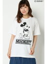 ikka kids ミッキーモノトーンプリントTシャツ イッカ ファッショングッズ