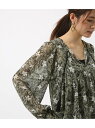 【SALE/50%OFF】AZUL by moussy 《WEB限定サマーセール》楊柳シフォンプリントスキッパーブラウス アズールバイマウジー シャツ/ブラウス【RBA_S】【RBA_E】