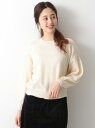 【SALE/75%OFF】earth music&ecology Premium Label ギャザーパフスリーブニットプルオーバー アースミュージック&エコロジー ニット【RBA_S】【RBA_E】