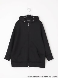 INGEBORG 【INGEBORG*HELLO KITTY】Patch Embroidered Zip Up Hoodie <strong>ピンクハウス</strong> トップス パーカー・フーディー ブラック ホワイト【送料無料】