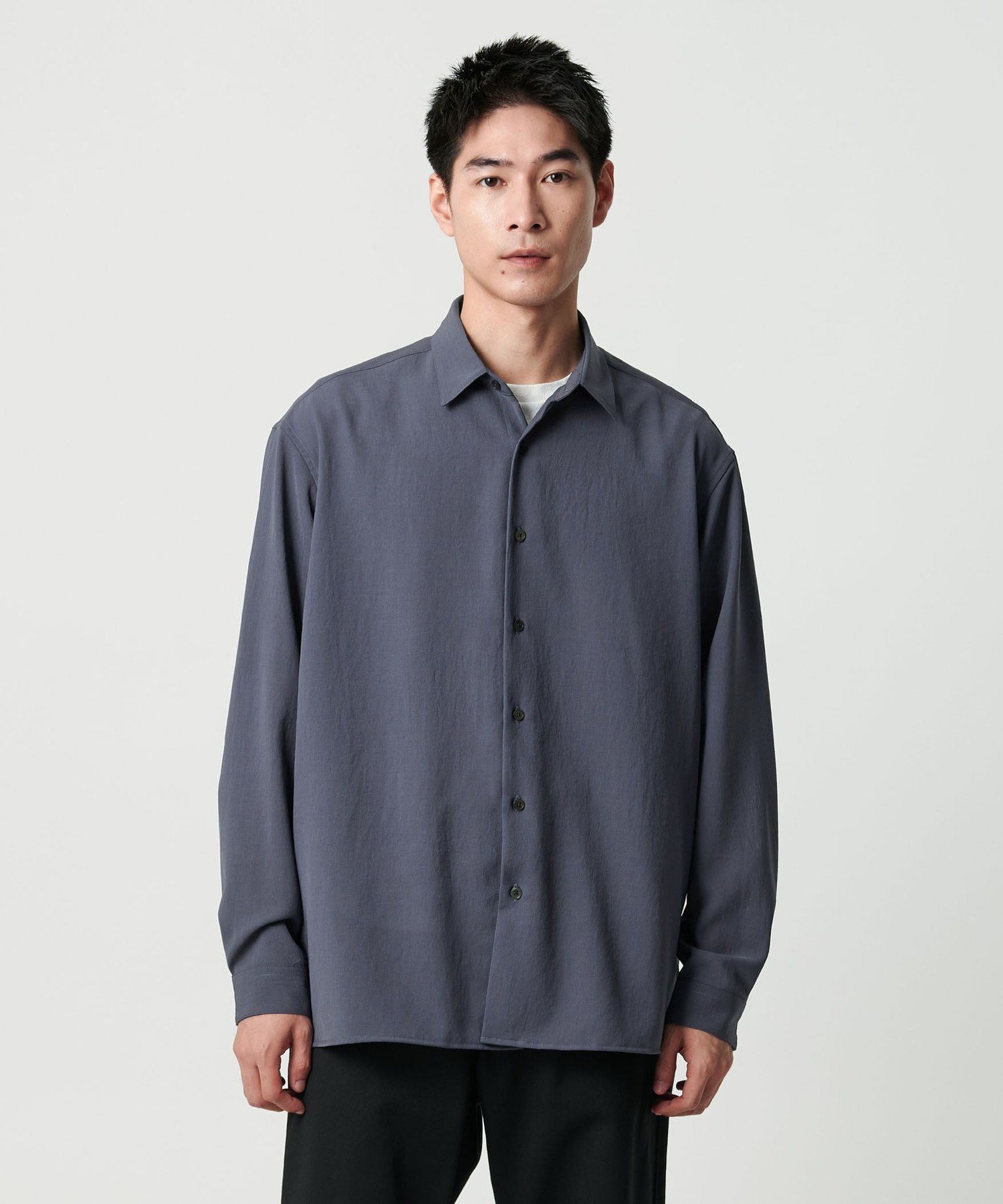 UNITED ARROWS green label relaxing ワッシャーポプリン ボックス シャツ ユナイテッドアローズ グリーンレーベルリラクシング トップス シャツ・ブラウス ブラウン グレー【送料無料】