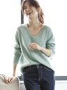 ラムナイロン畦編みVネックニット コーエン【先行予約】*【送料無料】