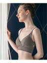 【SALE/20%OFF】bijorie 【bijorie】オーガニックコットンスムース/カシュクールブラレット ベイフロー インナー/ナイトウェア ブラジャー グレー ピンク