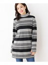 SHOO・LA・RUE(Mrs.) 裏シャギーマルチボーダーチュニック シューラルー ワンピース