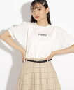 【SALE/70%OFF】PINK-latte 5分袖パフスリーブトップス ピンク ラテ トップス カットソー・Tシャツ ホワイト ブラック ブルー