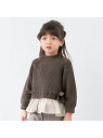 apres les cours WEB限定 ハイネックドッキングニット エフオーオンラインストア ニット 長袖ニット ブラウン ホワイト ピンク