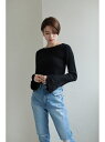 【SALE/50%OFF】AZUL by moussy フリルスリーブボートネックニットプルオーバー アズールバイマウジー ニット【RBA_S】【RBA_E】