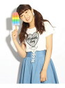PINK-latte ドットチュールハート柄Tシャツ ピンク ラテ【送料無料】