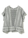 【SALE/45%OFF】BEAMS BOY BEAMS BOY / カットワーク スモック ショートスリーブ シャツ ビームス ウイメン カットソー カットソーその他 ブラック ホワイト ブルー【送料無料】