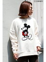 VENCE share style Disney(ディズニー)ミッキーサガラ刺繍裏毛トレーナー ヴァンス エクスチェンジ カットソー【先行予約】*【送料無料】