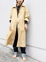 SHIPS WOMEN <予約>シャンブレーステンカラービッグコート◆ シップス コート/ジャケット ステンカラーコート ベージュ グリーン ブルー【送料無料】