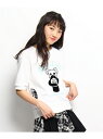 【SALE/50%OFF】PINK-latte チェックポケ半そで裏毛スウェット ピンク ラテ カットソー【RBA_S】【RBA_E】