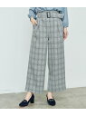 ROPE' PICNIC 【松岡茉優さん着用アイテム】ウーリッシュフラノチェックワイドパンツ ロペピクニック パンツ/ジーンズ【送料無料】