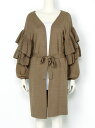 【SALE/28%OFF】袖フリル ロング ニット カーディガン ロデオクラウンズワイドボウル ニット【RBA_S】【RBA_E】【送料無料】